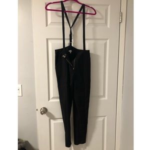 Straight Leg Dress Pants with Suspenders
